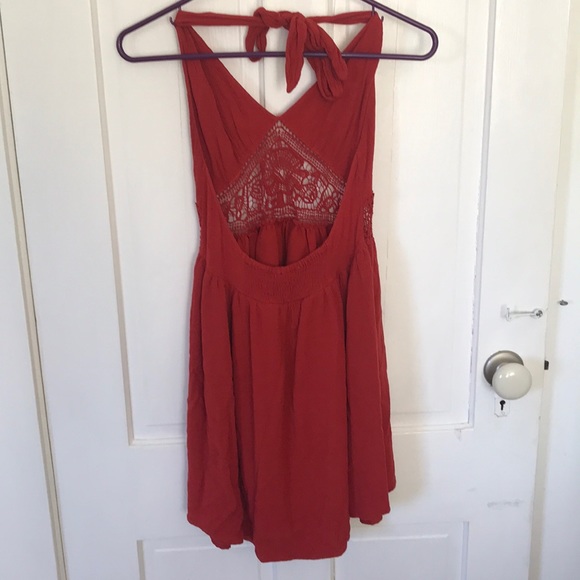 backless red dress - Picture 2 of 3